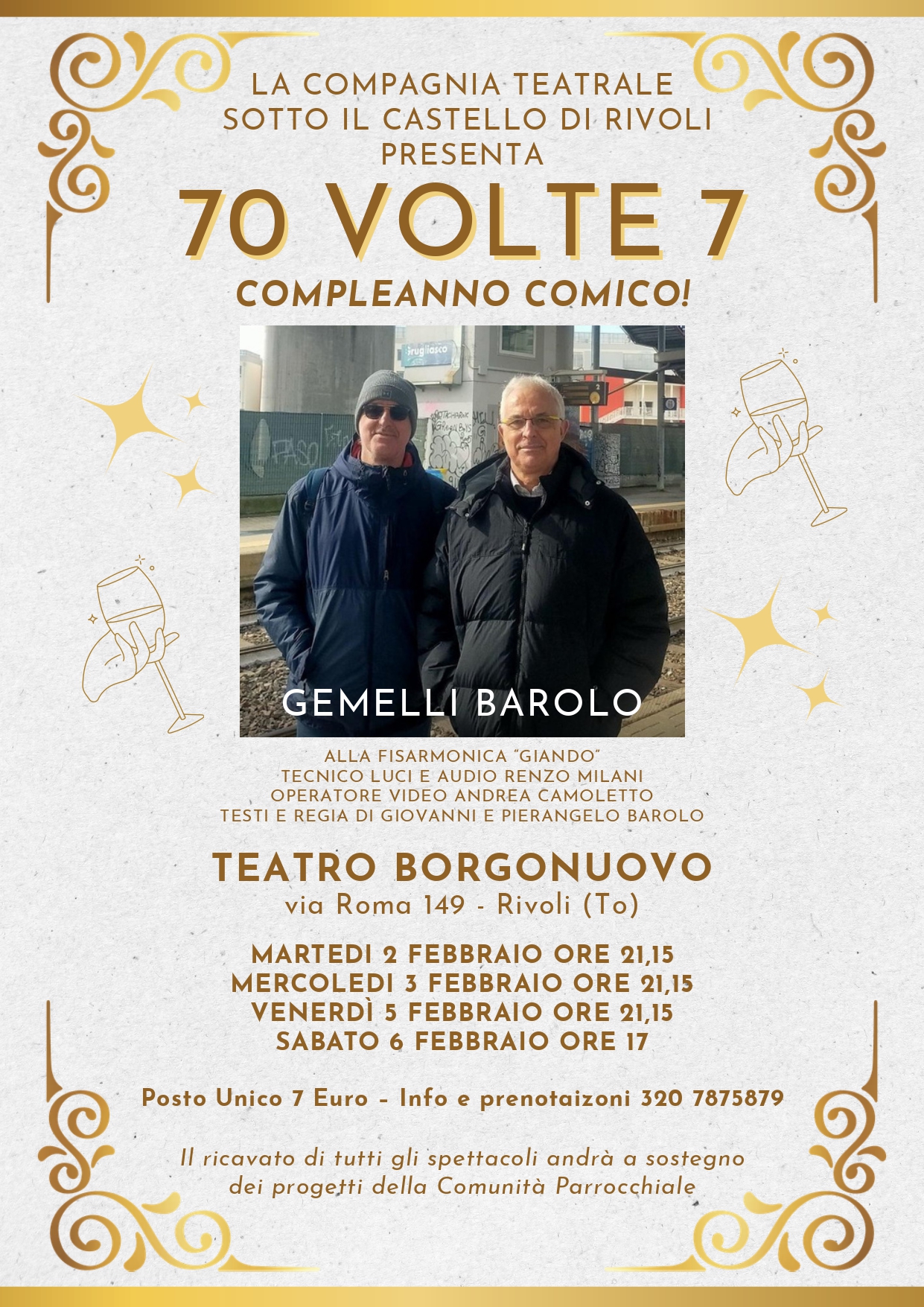 Teatro // Martedì 2 e Mercoldì 3 Febbraio 2027 ore 21:15 - Venerdì 5 ore 21:15 - Sabato 6 Febbraio ore 17 // Ingresso € 7